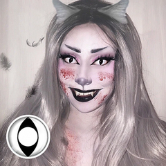 Halloween White Cat Eye Coloured Contact Lenses