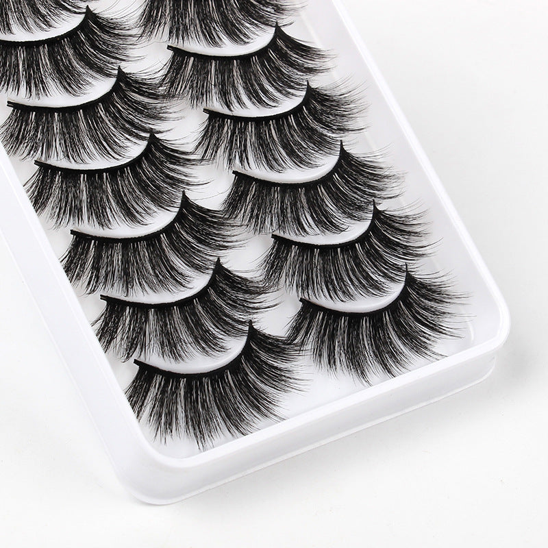 3D European and American Cat Eye 10 Piece Mink Hair Eyelashes