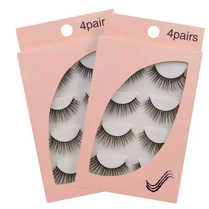 New Natural Slim 4 Piece G105 Mink Hair Eyelashes