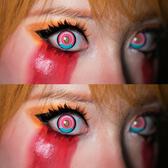 Cosplay Titan Pink Coloured Contact Lenses