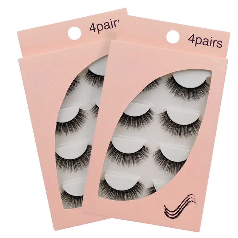 New Natural Slim 4 Piece G102 Mink Hair Eyelashes