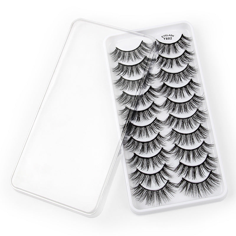 3D European and American Cat Eye 10 Piece Mink Hair Eyelashes