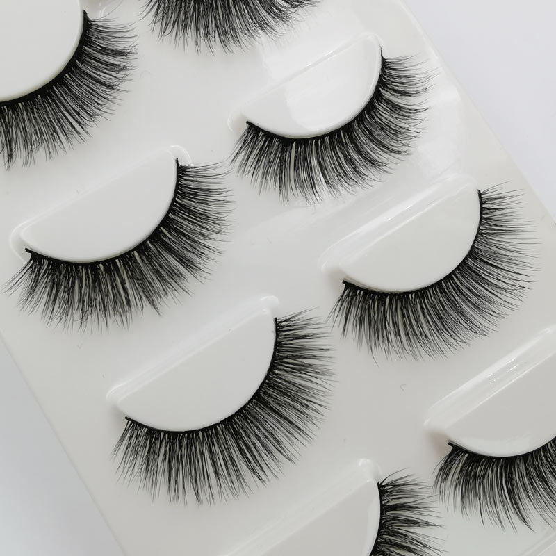 New Natural Slim 4 Piece G102 Mink Hair Eyelashes