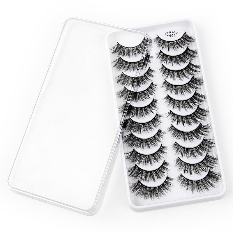 3D European and American Cat Eye 10 Piece Mink Hair Eyelashes