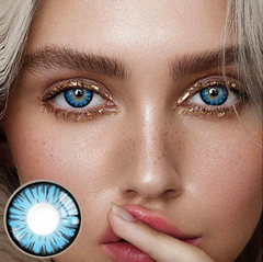 Halloween Miracle Tinged Blue Prescription Coloured Contact Lenses