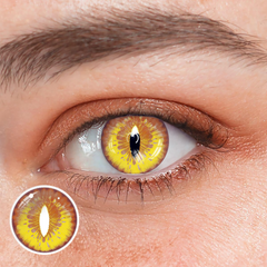 Halloween DragonMaid Yellow Coloured Contact Lenses