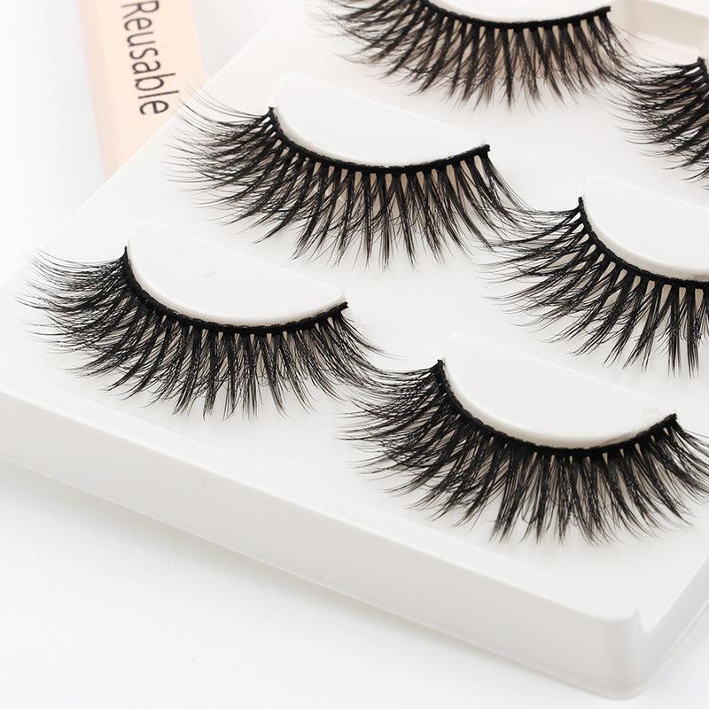 3D Natural Bridal Makeup 3 Piece Mink Hair Eyelashes