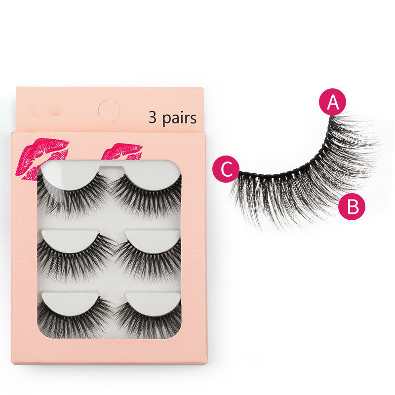 New Waterproof  3 Piece G309 Mink Hair Eyelashes