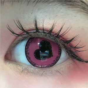 Halloween Starry Sky Anime Yandere Pink Coloured Contact Lenses