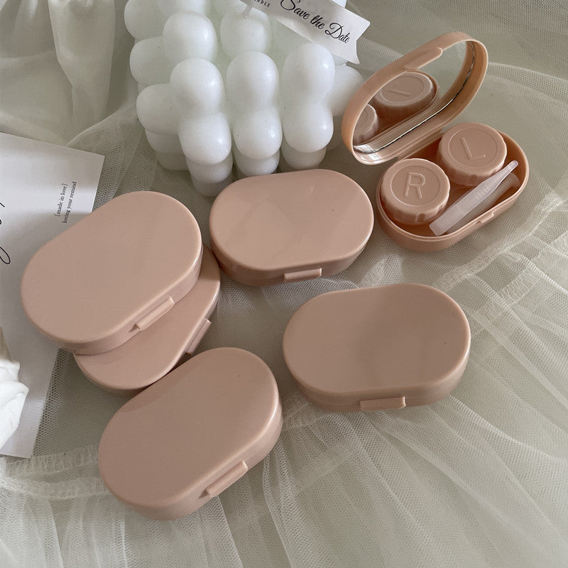 Cream Colored Contact Lens Case