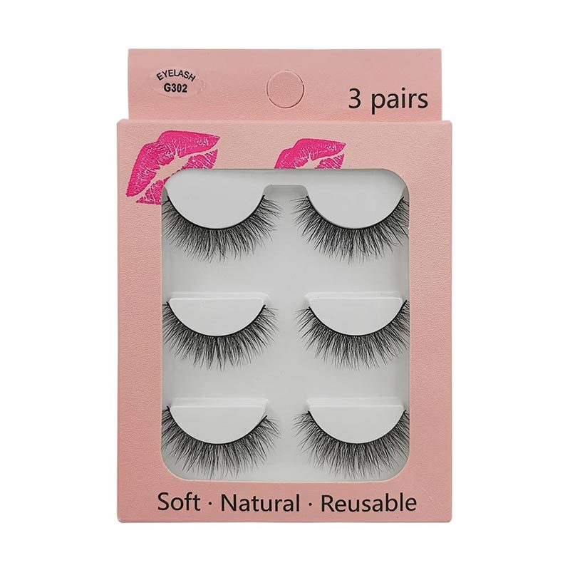 3D Natural Bridal Makeup 3 Piece Mink Hair Eyelashes