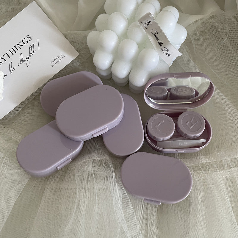 Cream Colored Contact Lens Case