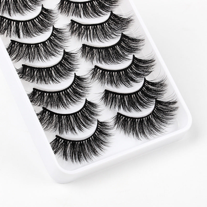 3D European and American Cat Eye 10 Piece Mink Hair Eyelashes