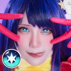 Cosplay Oshi No Ko Hoshino Akuamarin Blue Coloured Contact Lenses