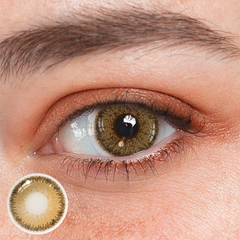 NATURAL COOL HAZEL Khaki Coloured Contact Lenses