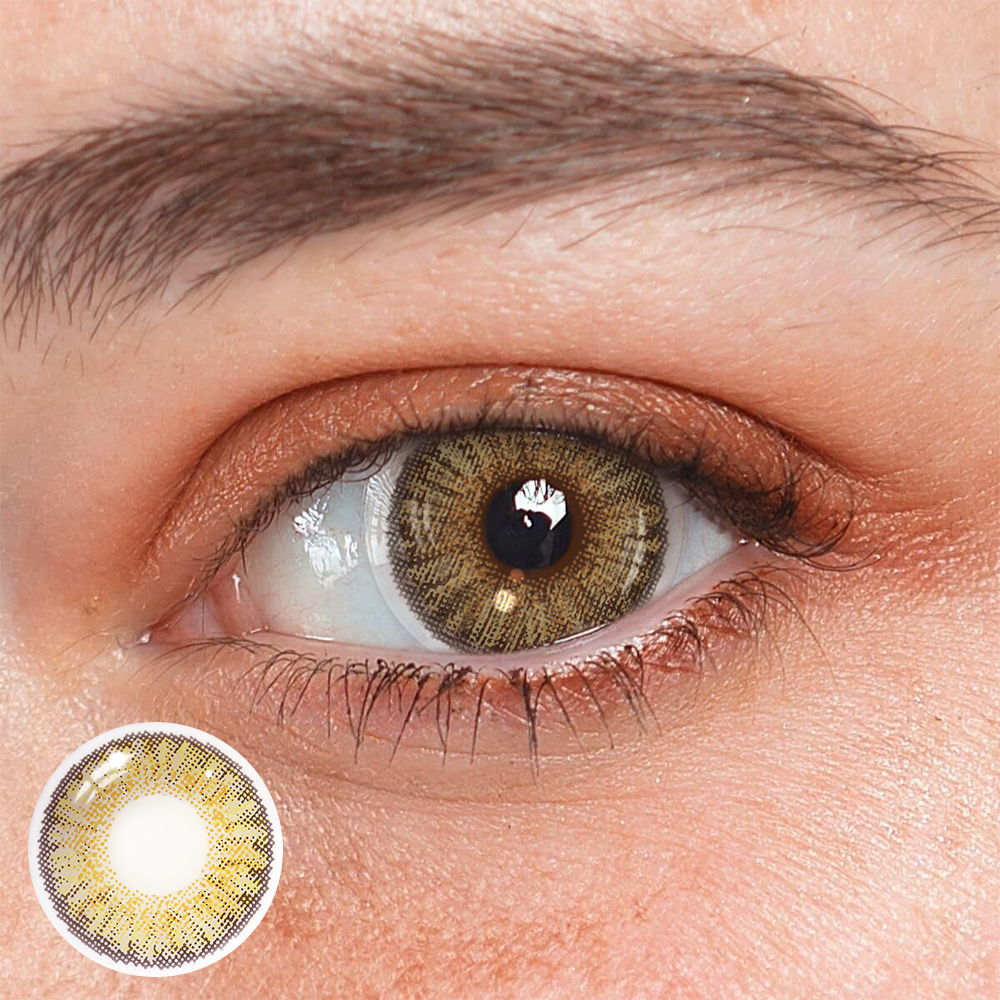 New 3-Tone Brown Prescription Coloured Contact Lenses