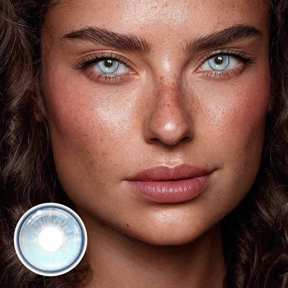 Felicia Blue Coloured Contact Lenses