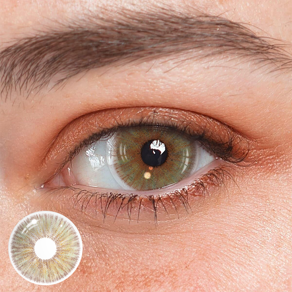 New York Light Brown Coloured Contact Lenses