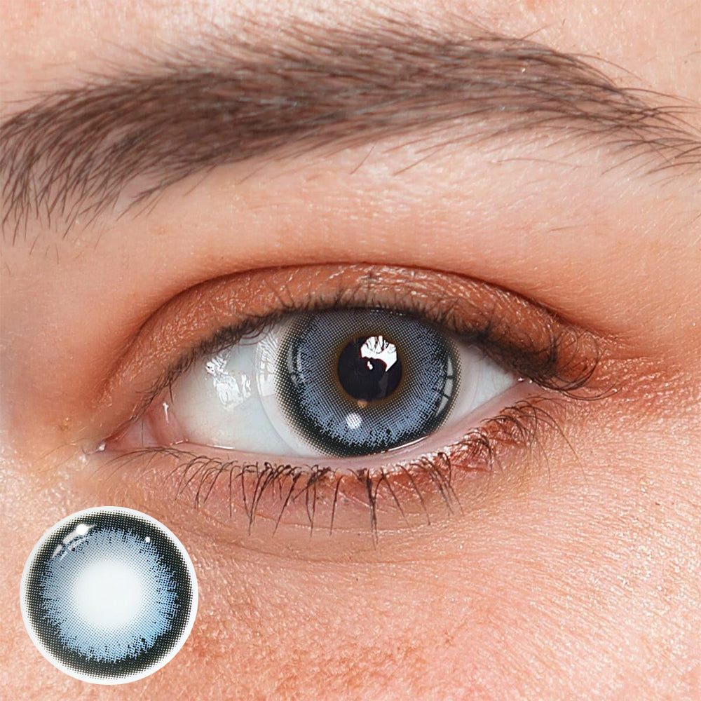 Cinnabar Blue Coloured Contact Lenses