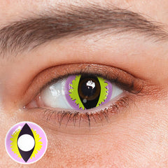 Cosplay Cat Eye Lash Purple Coloured Contact Lenses