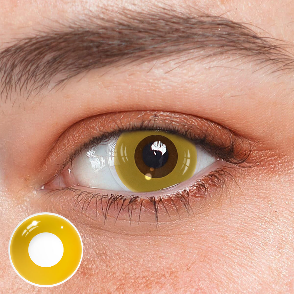 Cosplay Block Orange Coloured Contact Lenses