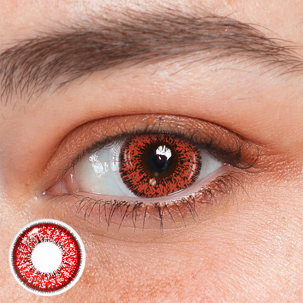Cosplay Succubus Red Coloured Contact Lenses