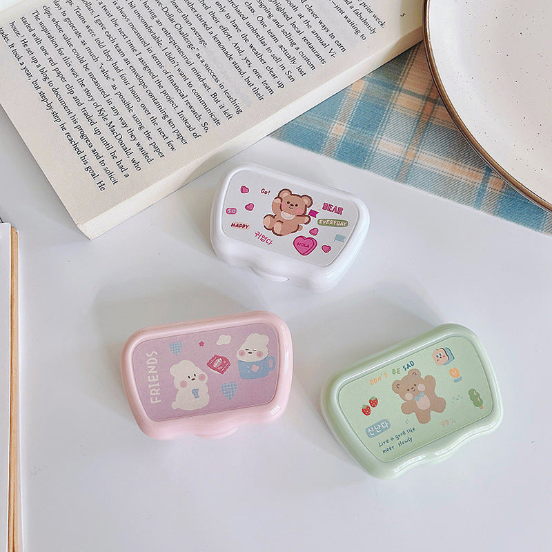 Cute Bear Colored Contact Lens Case