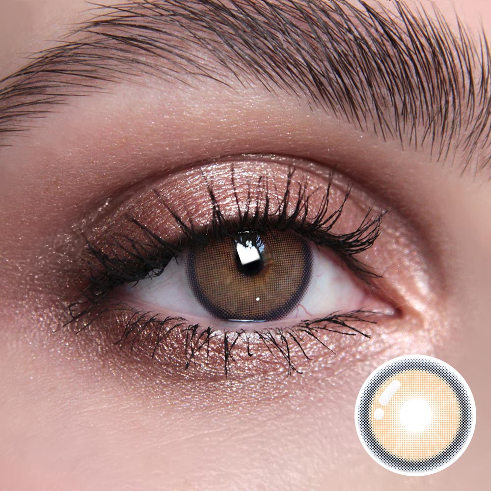 Neala Brown Prescription Coloured Contact Lenses