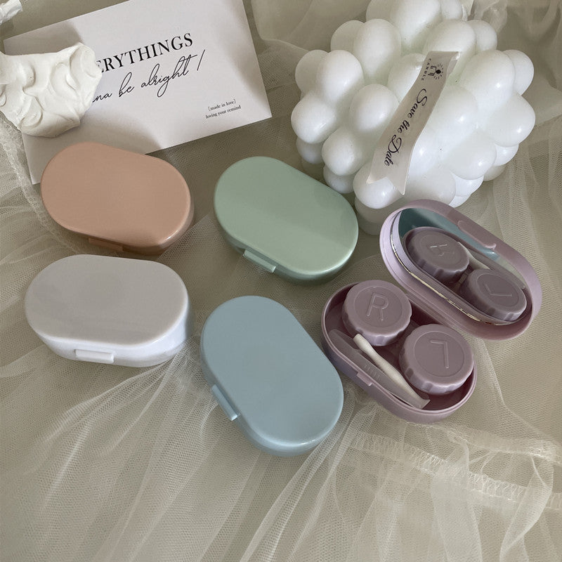 Cream Colored Contact Lens Case