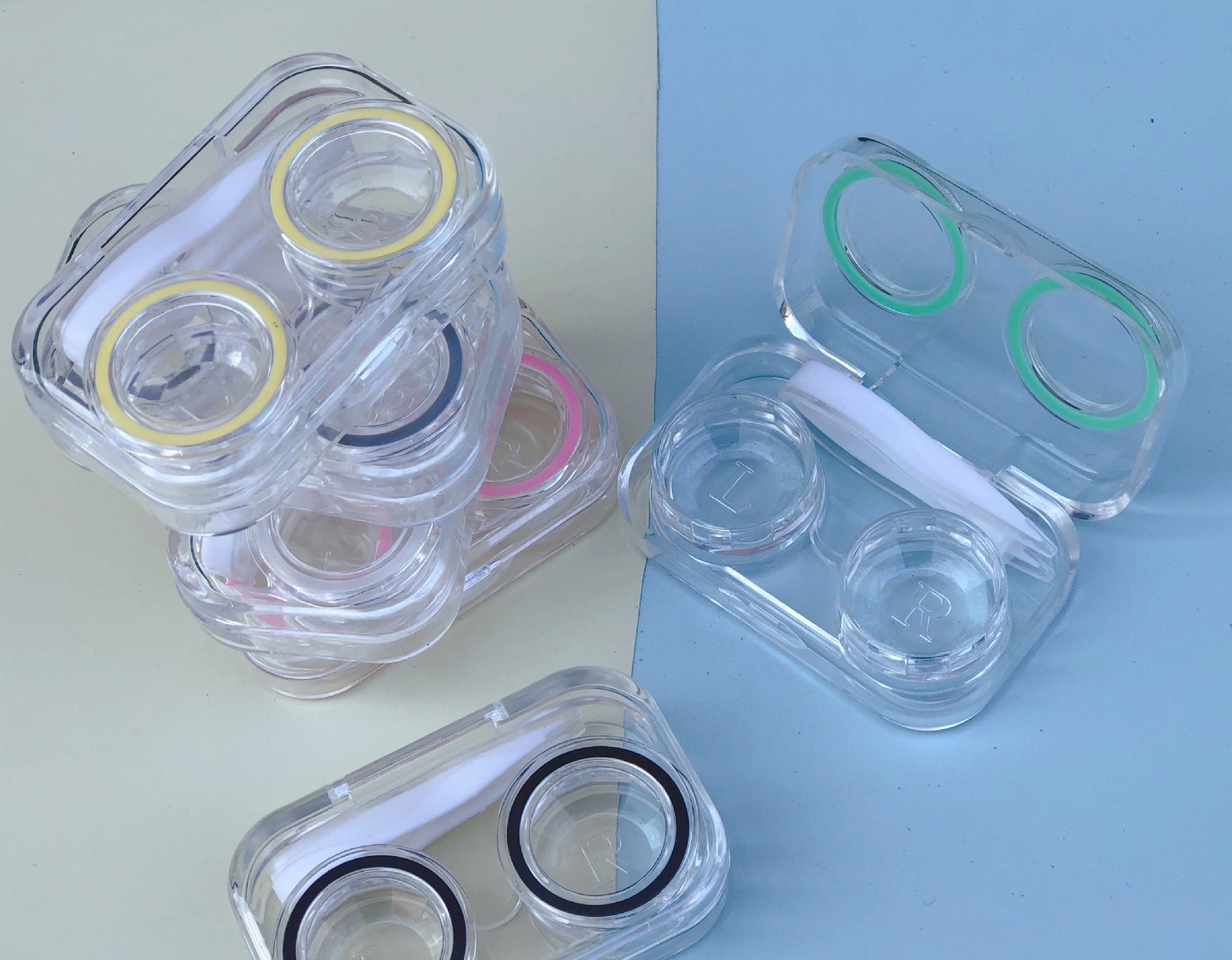 Simple Colored Contact Lens Case