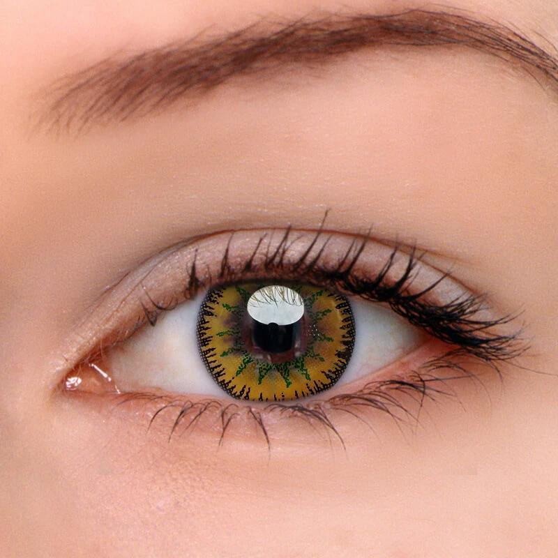 Vega Gold Yellow Prescription Coloured Contact Lenses