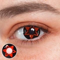 Cosplay NARUTO Uchiha Sasuke Shalingan Red Prescription Coloured Contact Lenses