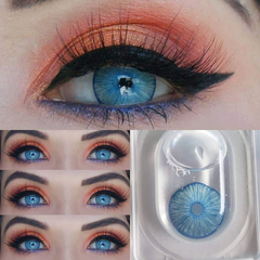 New York Blue Prescription Coloured Contact Lenses