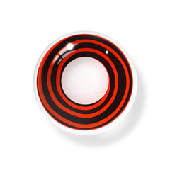 Cosplay Circle Line Curl Red Black Coloured Contact Lenses