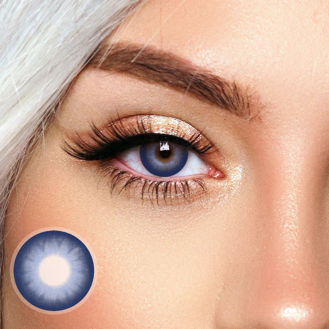 Helena Dark Blue Coloured Contact Lenses