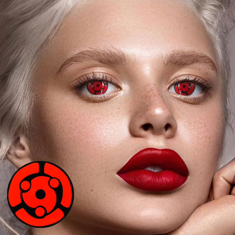 Halloween Syaringan Red Coloured Contact Lenses