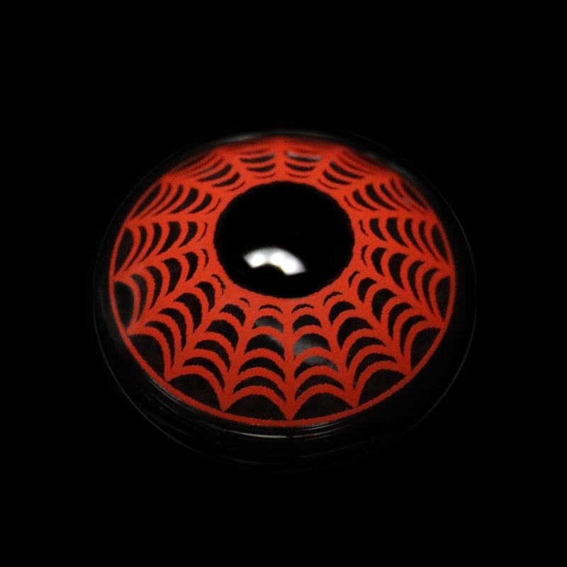 Cosplay SpiderWeb Red Coloured Contact Lenses