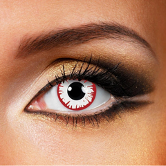 Cosplay WHITE DEMON Red  Coloured Contact Lenses