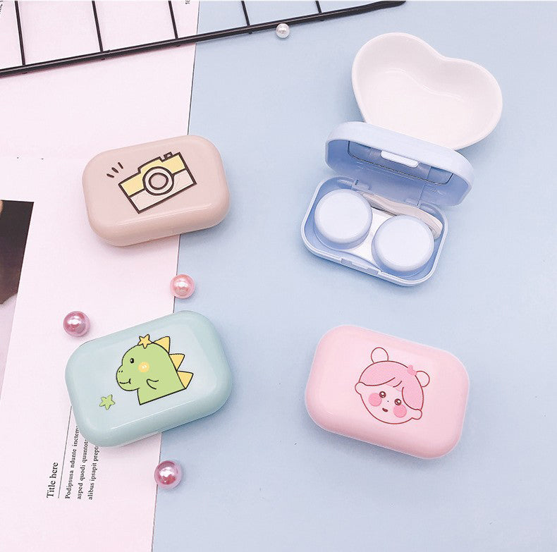 Simple Cartoon Colored Contact Lens Case