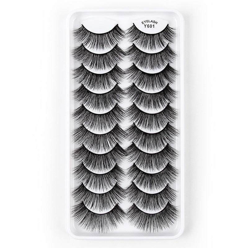 3D European and American Cat Eye 10 Piece Mink Hair Eyelashes