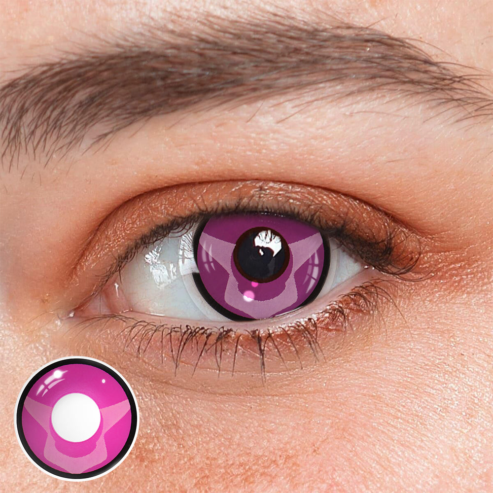 Cosplay Pink Love Dark Pink Coloured Contact Lenses