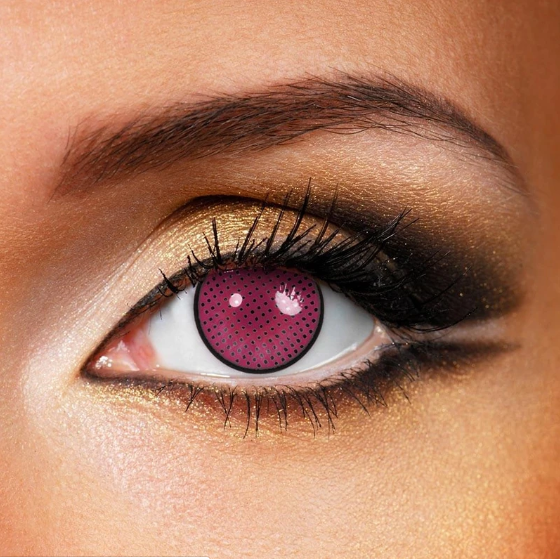 Cosplay RED MESH Coloured Contact Lenses