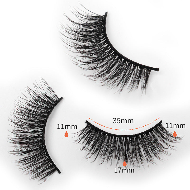 3D European and American Cat Eye 10 Piece Mink Hair Eyelashes