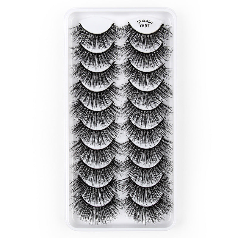 3D European and American Cat Eye 10 Piece Mink Hair Eyelashes