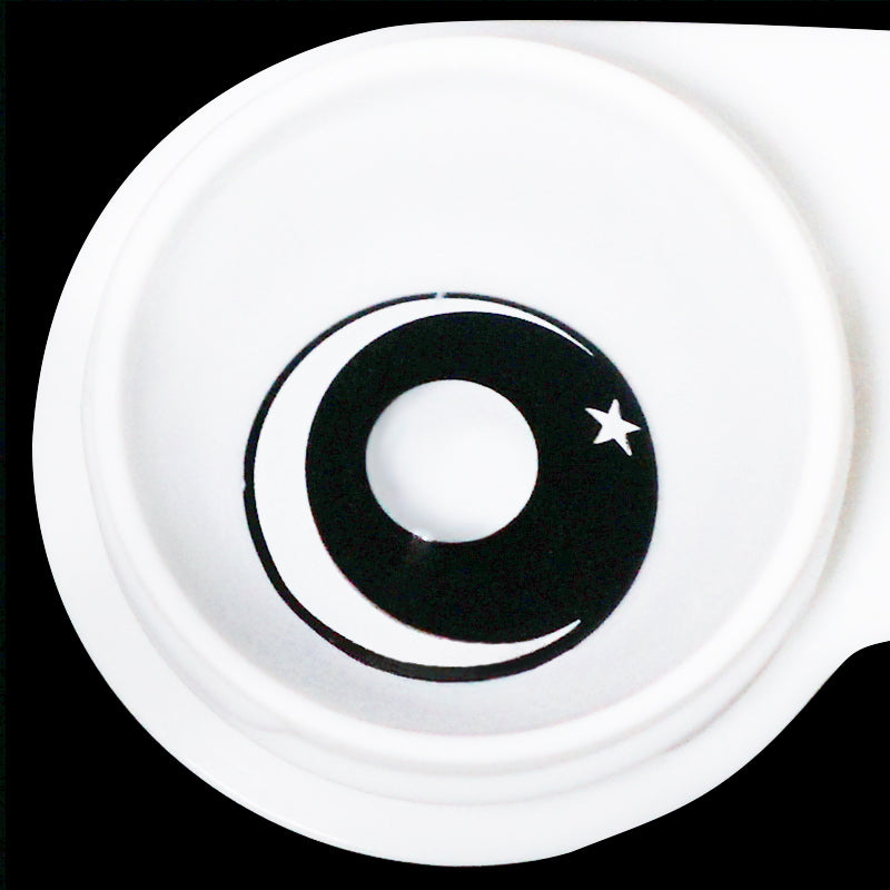 Halloween Moon star-White Contact Lenses