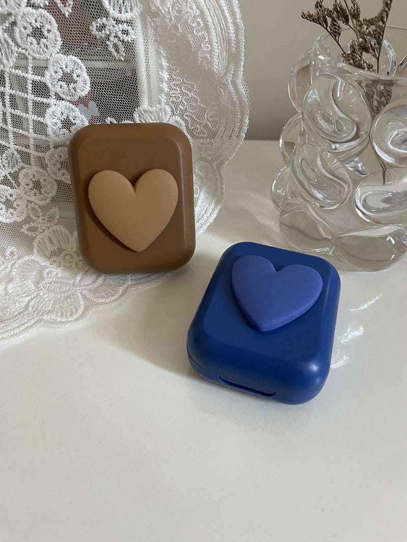 Heart Shape Colored Contact Lens Case