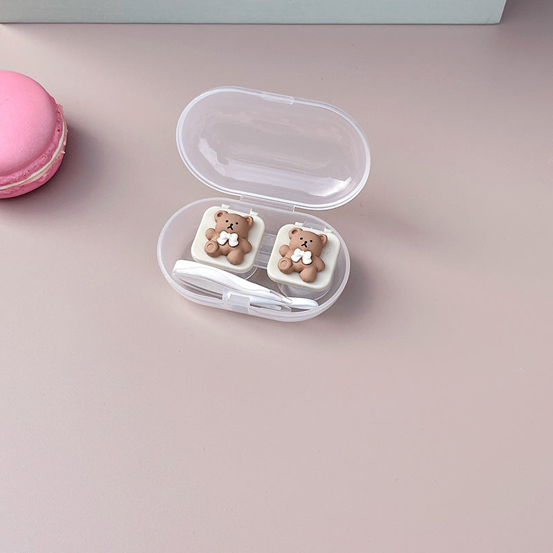 Cute Bear Colored Contact Lens Case