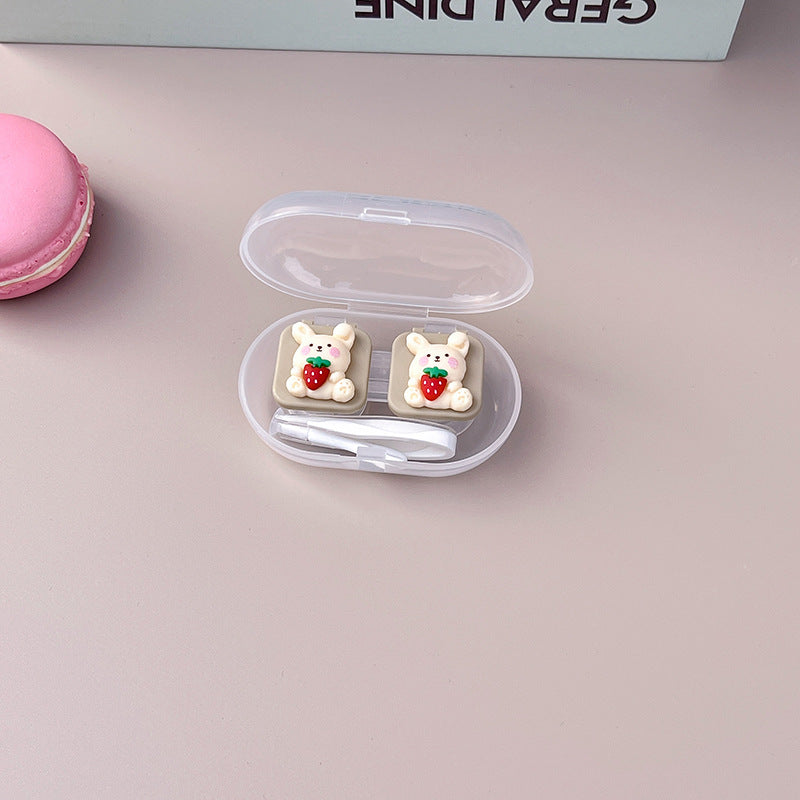 Cute Bear Colored Contact Lens Case