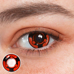 Cosplay NARUTO Mangikiu Shalingan Red Prescription Coloured Contact Lenses