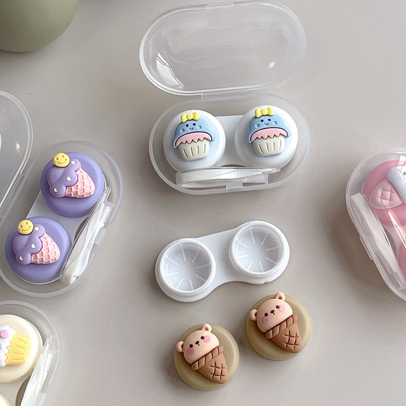 INS Simple Cute DIY Colored Contact Lens Case